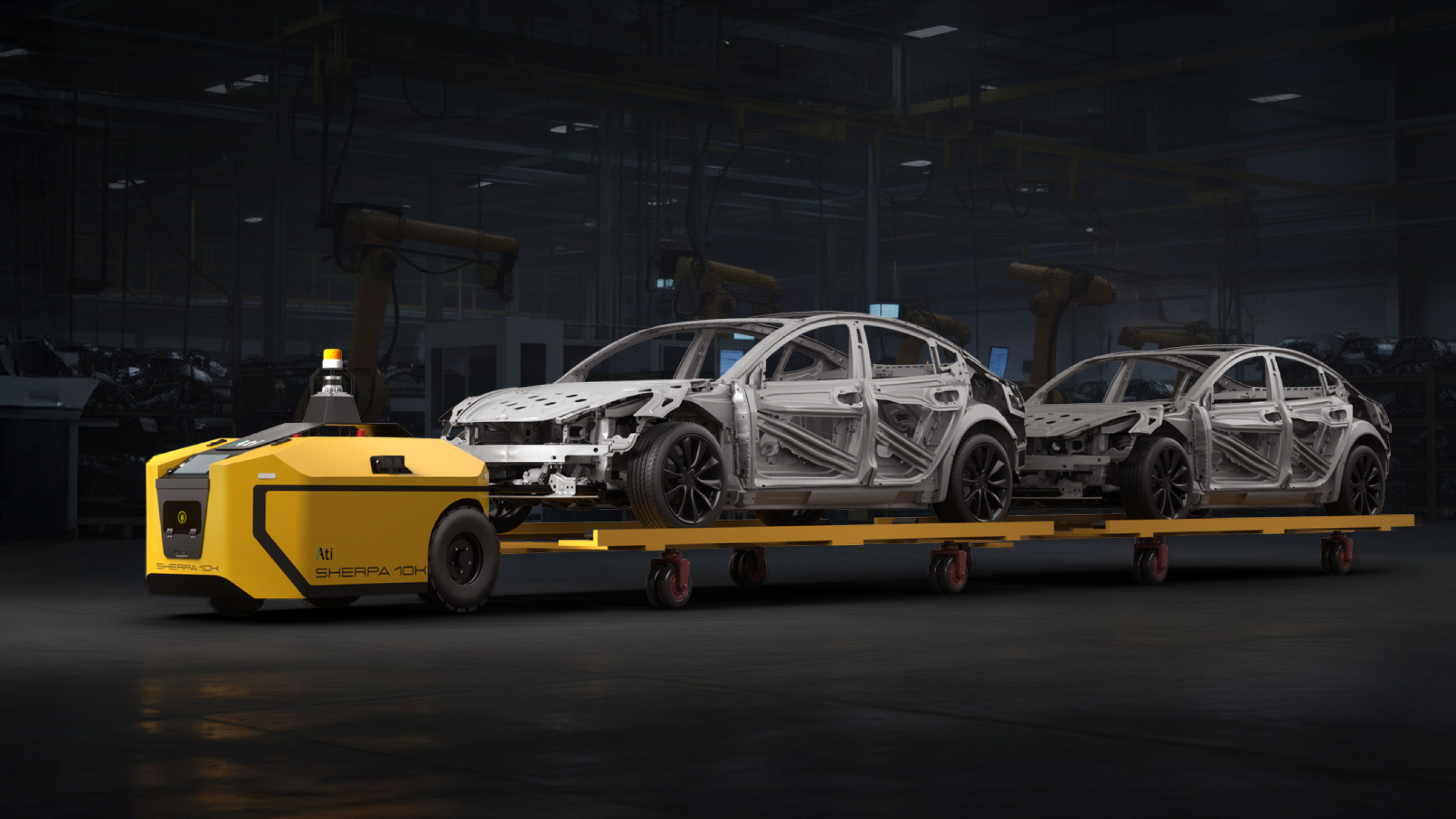 Automotive plant with AMRs