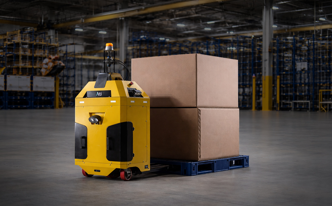 Autonomous pallet handling robot